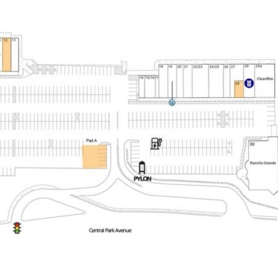Highridge Plaza plan - map of store locations