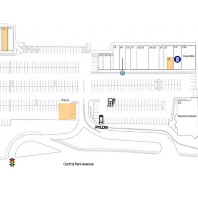 Highridge Plaza plan - map of store locations