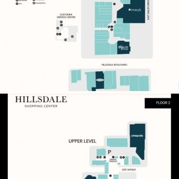Hillsdale Shopping Center plan - map of store locations