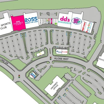 Hilltop Plaza plan - map of store locations