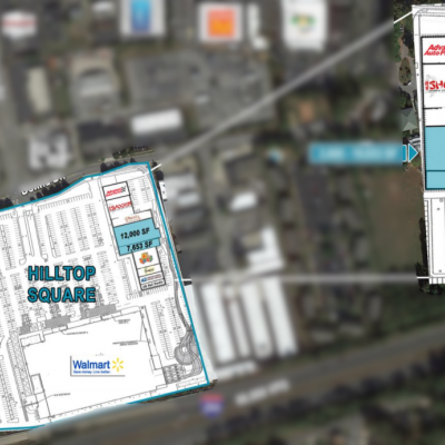 Hilltop Square Shopping Center plan - map of store locations