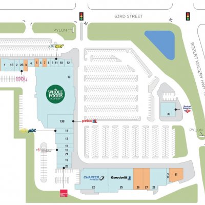 Hinsdale Lake Commons plan - map of store locations