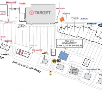 Hiram Pavilion plan - map of store locations