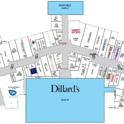 Uptown Hot Springs mall plan - map of store locations