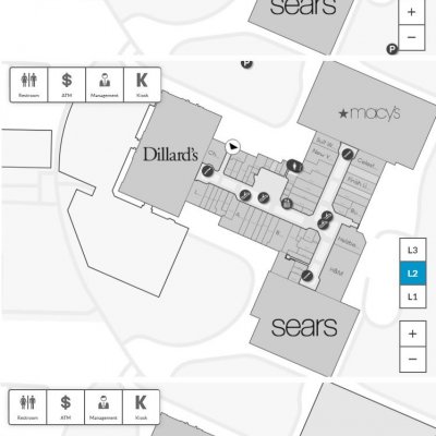 Hulen Mall plan - map of store locations