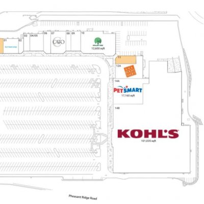 Hunting Hills plan - map of store locations