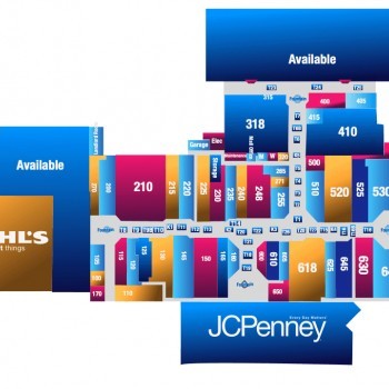 Indiana Mall plan - map of store locations