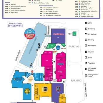 Janss Marketplace plan - map of store locations