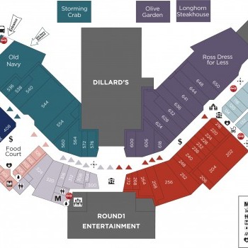 Jefferson Mall plan - map of store locations