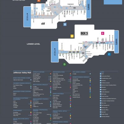 Jefferson Valley Mall plan - map of store locations