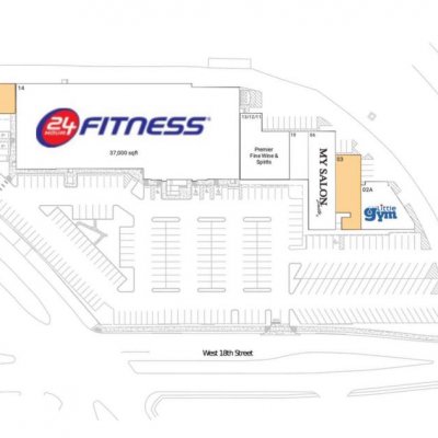 Jester Village plan - map of store locations