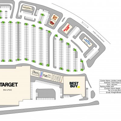 Jordan Landing Plaza Airport Center plan - map of store locations