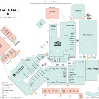 Kahala Mall plan - map of store locations