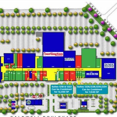 Karcher Mall plan - map of store locations