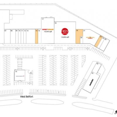 Keegan's Meadow plan - map of store locations