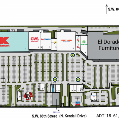 Kendale Lakes Plaza plan - map of store locations