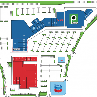 Kendall Place plan - map of store locations