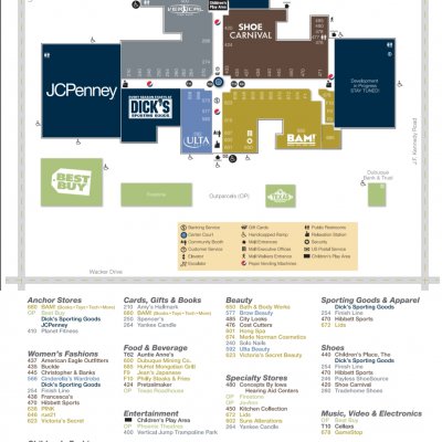 Kennedy Mall plan - map of store locations