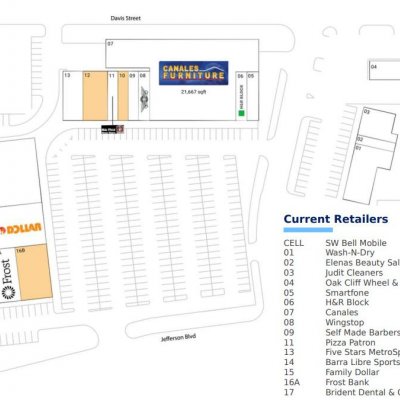 Kessler Plaza plan - map of store locations