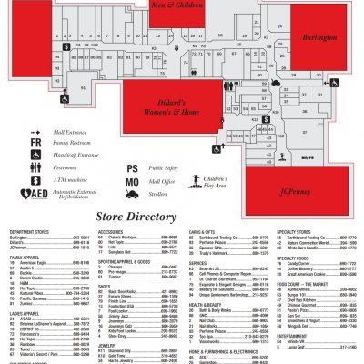 Killeen Mall plan - map of store locations