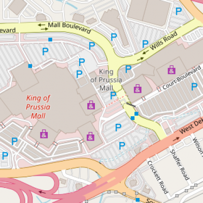 King of Prussia plan - map of store locations