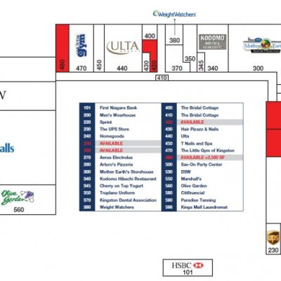 Kings Mall plan - map of store locations