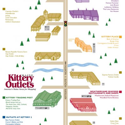 Kittery Outlets plan - map of store locations