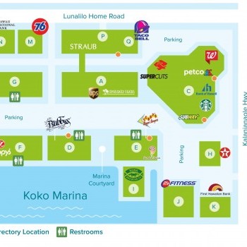 Koko Marina Center plan - map of store locations