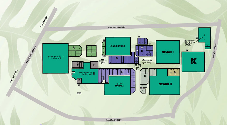 Kukui Grove Center (65 stores) shopping in Lihue, Hawaii HI 96766
