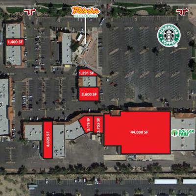 Kyrene Village plan - map of store locations