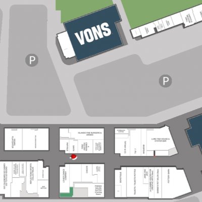 La Cumbre Plaza plan - map of store locations