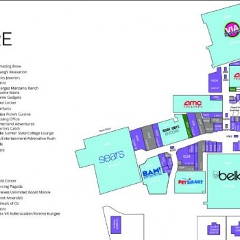 Lake Square Mall plan - map of store locations