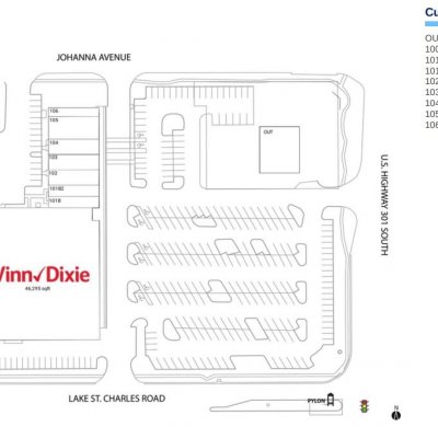 Lake St. Charles plan - map of store locations