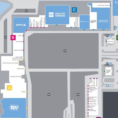 Lake View Plaza plan - map of store locations