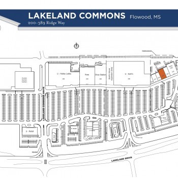 Lakeland Commons plan - map of store locations