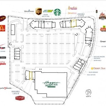 Lakeland Town Center plan - map of store locations