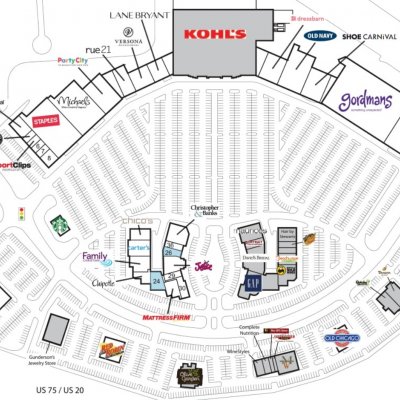 Lakeport Commons Shopping Center plan - map of store locations