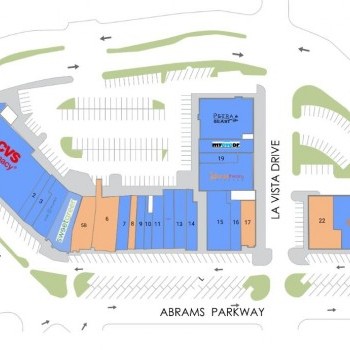 Lakewood Shopping Center plan - map of store locations