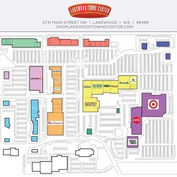 Lakewood Towne Center plan - map of store locations