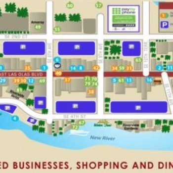 Las Olas Boulevard plan - map of store locations