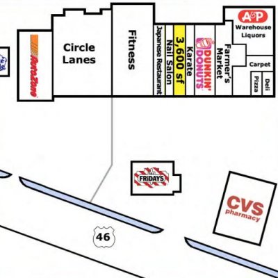 Ledgewood Plaza plan - map of store locations