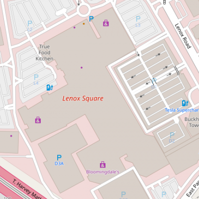 Lenox Square plan - map of store locations
