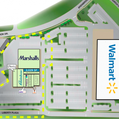 Liberty Plaza plan - map of store locations