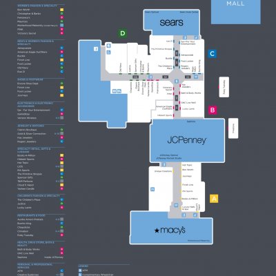 Lima Mall plan - map of store locations