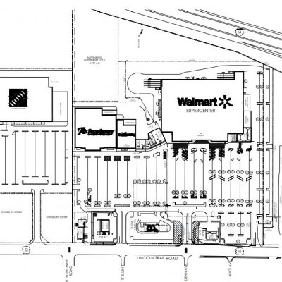 Lincoln Crossing plan - map of store locations