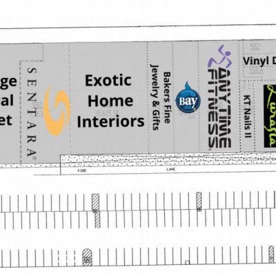 Linkhorn Shoppes plan - map of store locations