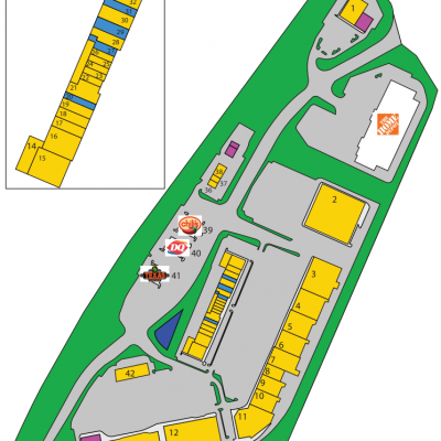 Logan Towne Center plan - map of store locations