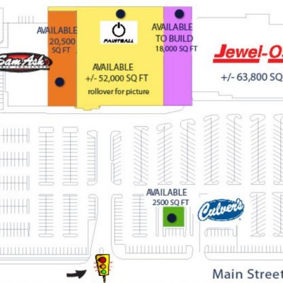 Lombard Pines Shopping Center plan - map of store locations