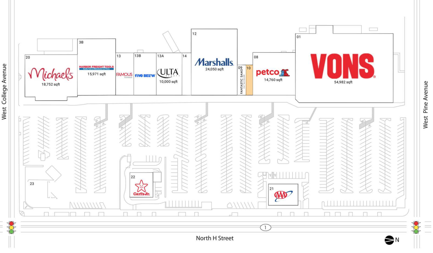 Lompoc Shopping Center (14 stores) shopping in Lompoc, California CA CA 93436 MallsCenters