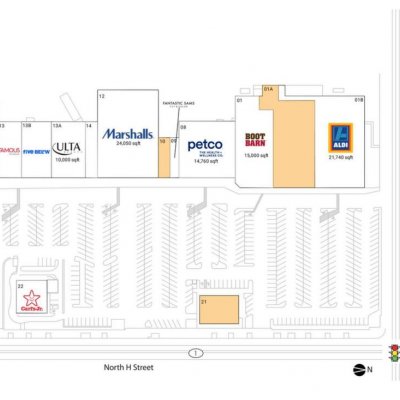 Lompoc Shopping Center plan - map of store locations